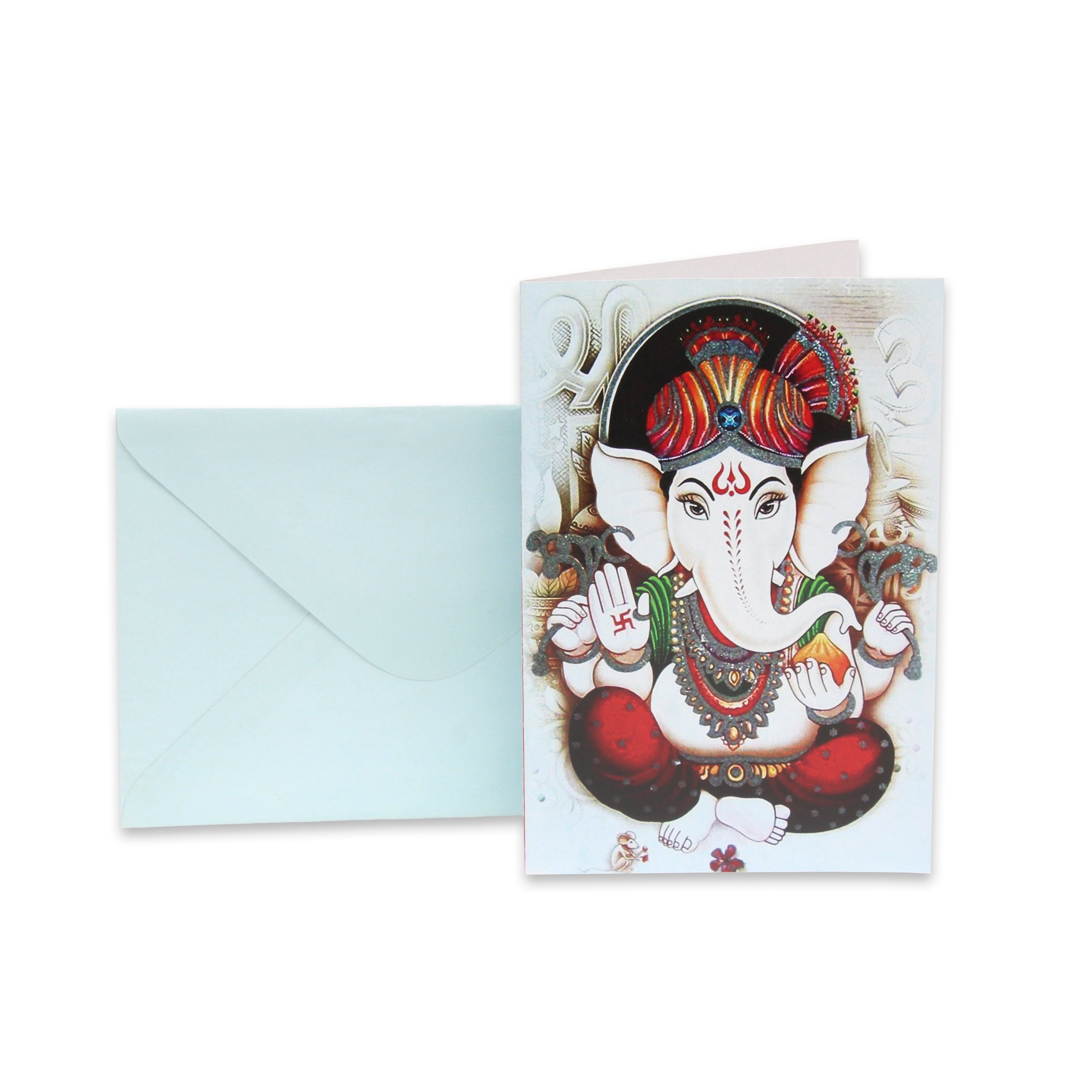 Little Birdie Card & Envelope 4 x 6inch- Ganesha Blessing, 1pc