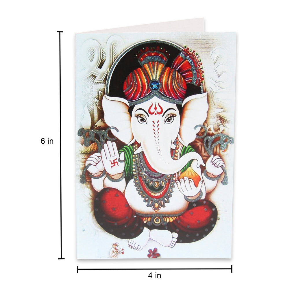 Little Birdie Card & Envelope 4 x 6inch- Ganesha Blessing, 1pc