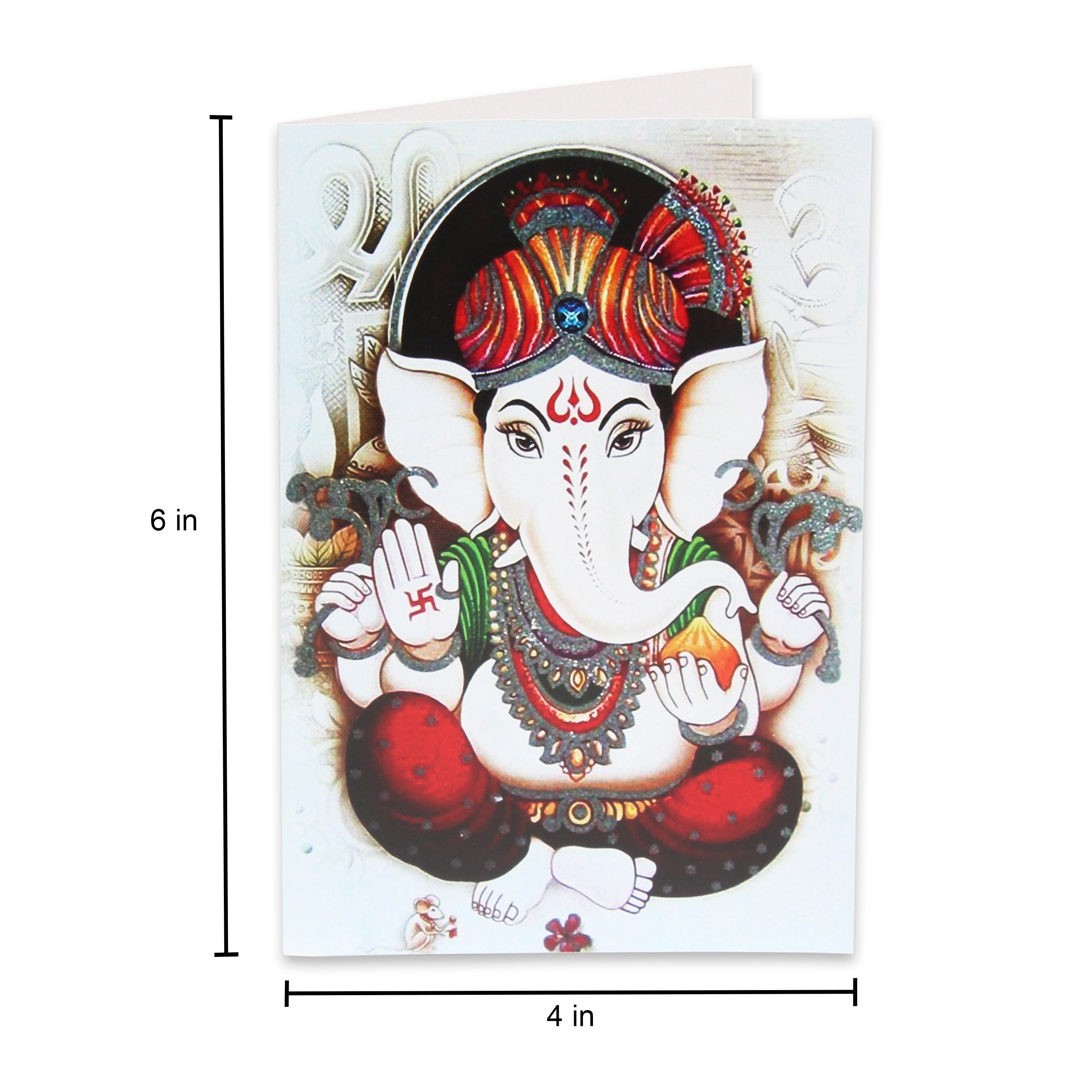 Little Birdie Card & Envelope 4 x 6inch- Ganesha Blessing, 1pc