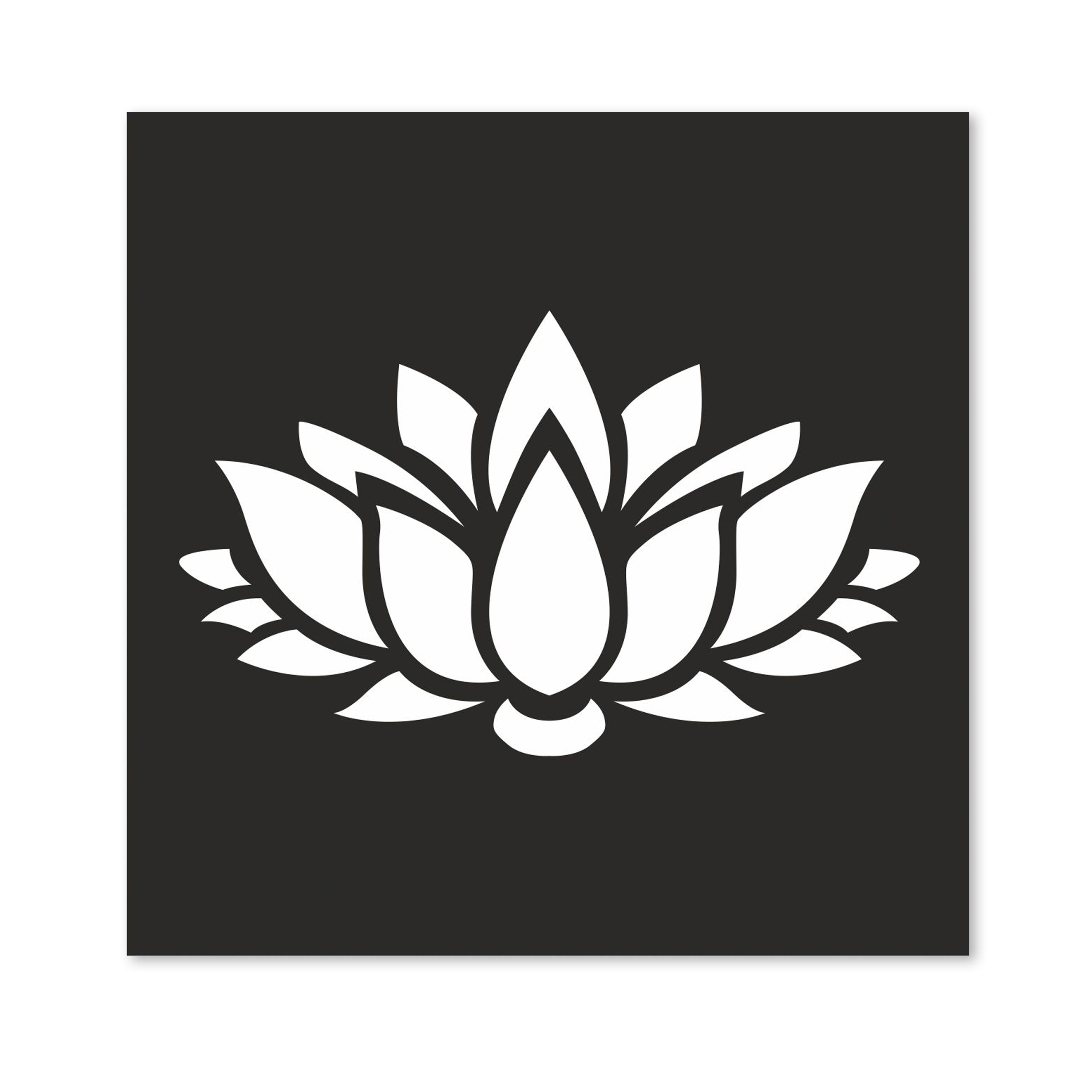 Stencil - Lotus 4 inch X 4 inch