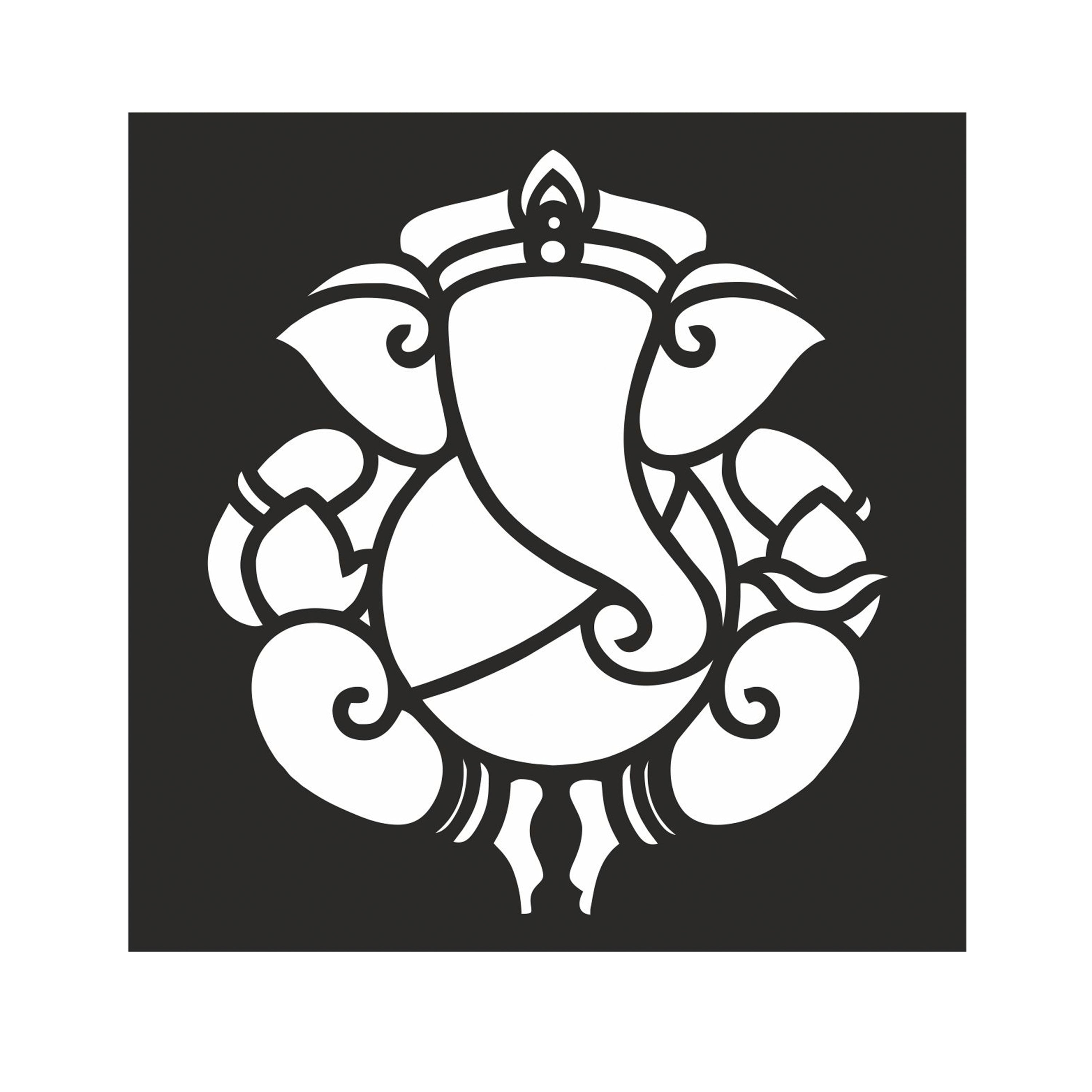 Stencil - Ganesha 4 inch X 4 inch