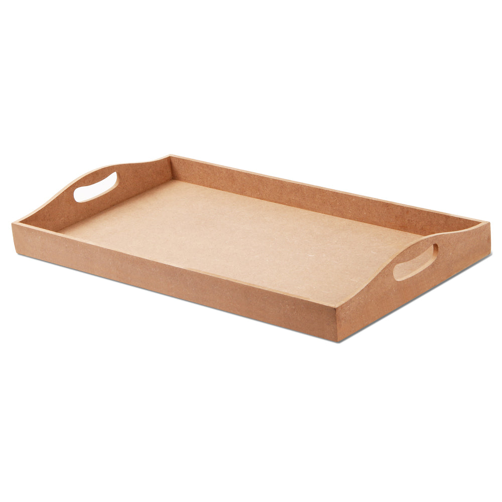 MDF 5.5mm Thickness Serving Tray W 10inch X L 18inch X H 1.5inch 1pc Shrink