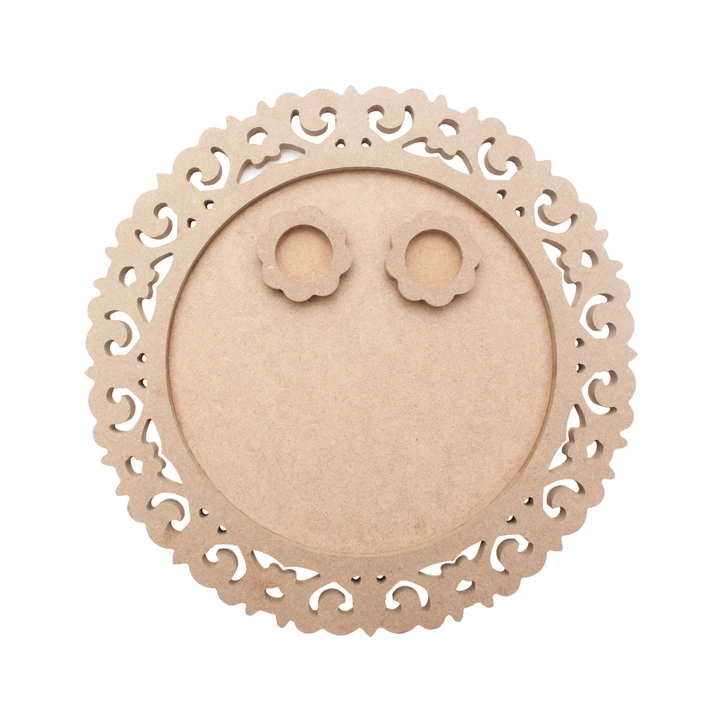 MDF Pooja Thali, 5.5Mm Thickness 12 inch Dia, 1Pc
