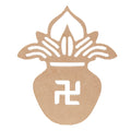 MDF 5.5mm Decorable Kalash Swastik, W5in x H6in (Approximate size)