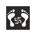 Stencil - Lakshmi Feet, 4in x 4in