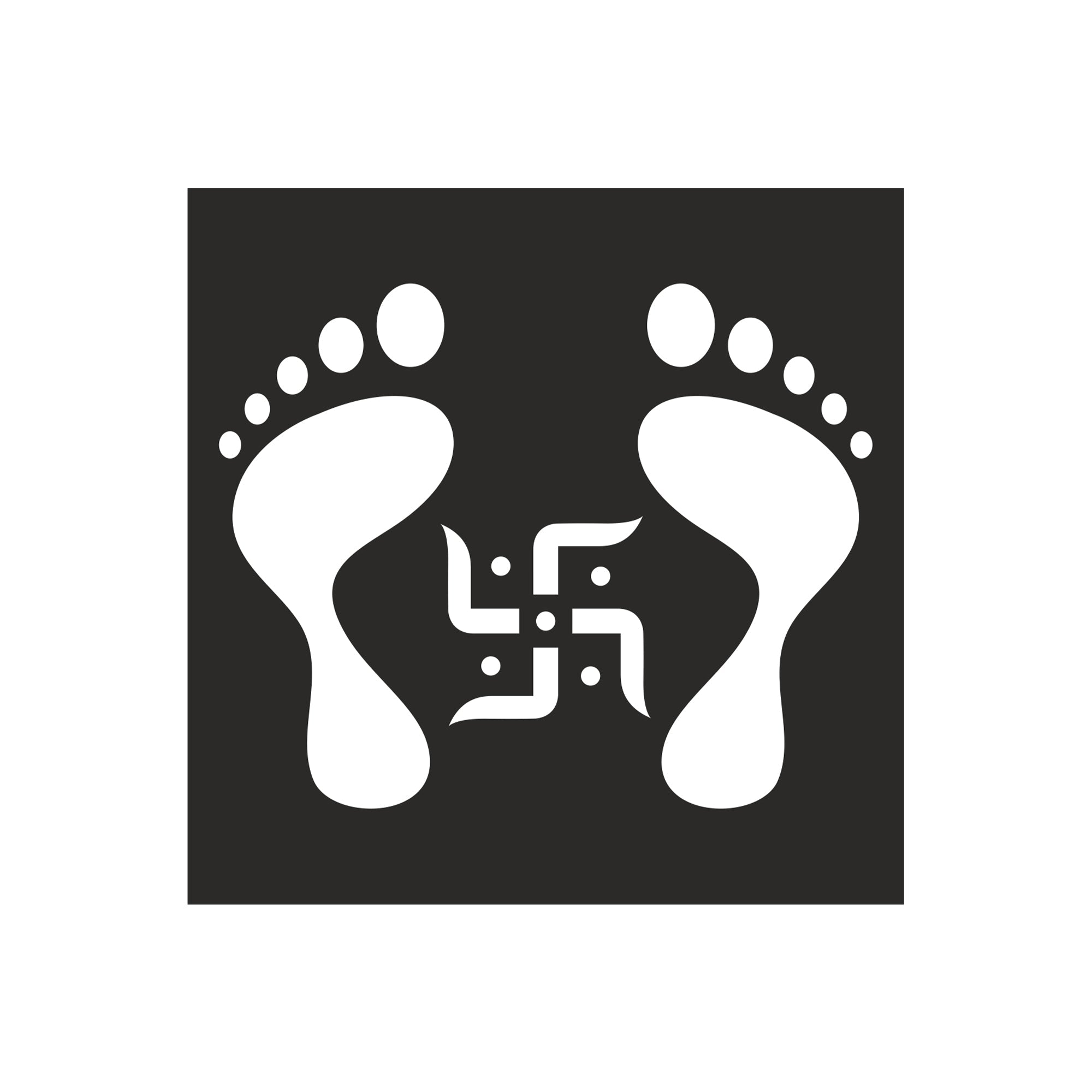 Stencil - Lakshmi Feet, 4in x 4in