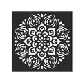 Stencil - Mandala Lotus, 4in x 4in