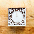 Wooden Printing Block & Candle Holder- Mandala Allure