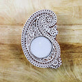 Wooden Printing Block & Candle Holder- Ornate Paisley