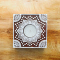 Wooden Printing Block & Candle Holder- Fleur Mandala
