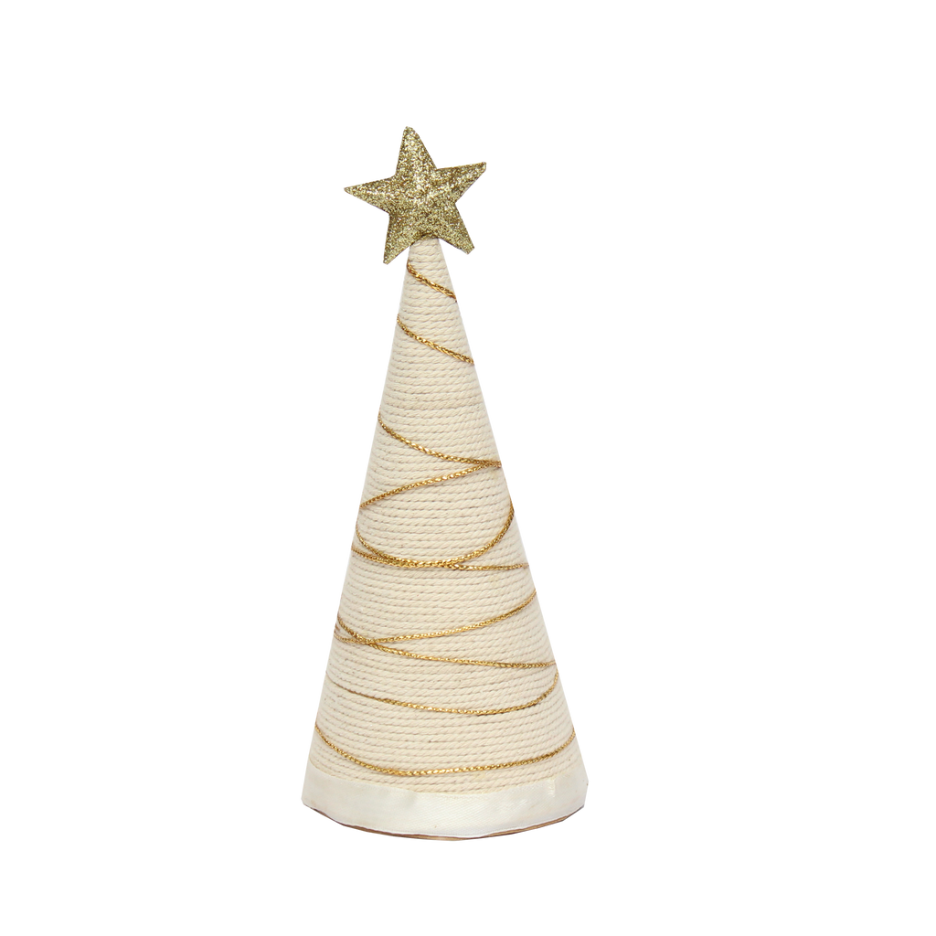 Handmade Conical Christmas Tree - Cotton Thread, Height 8 X Width 3inch, 1pc