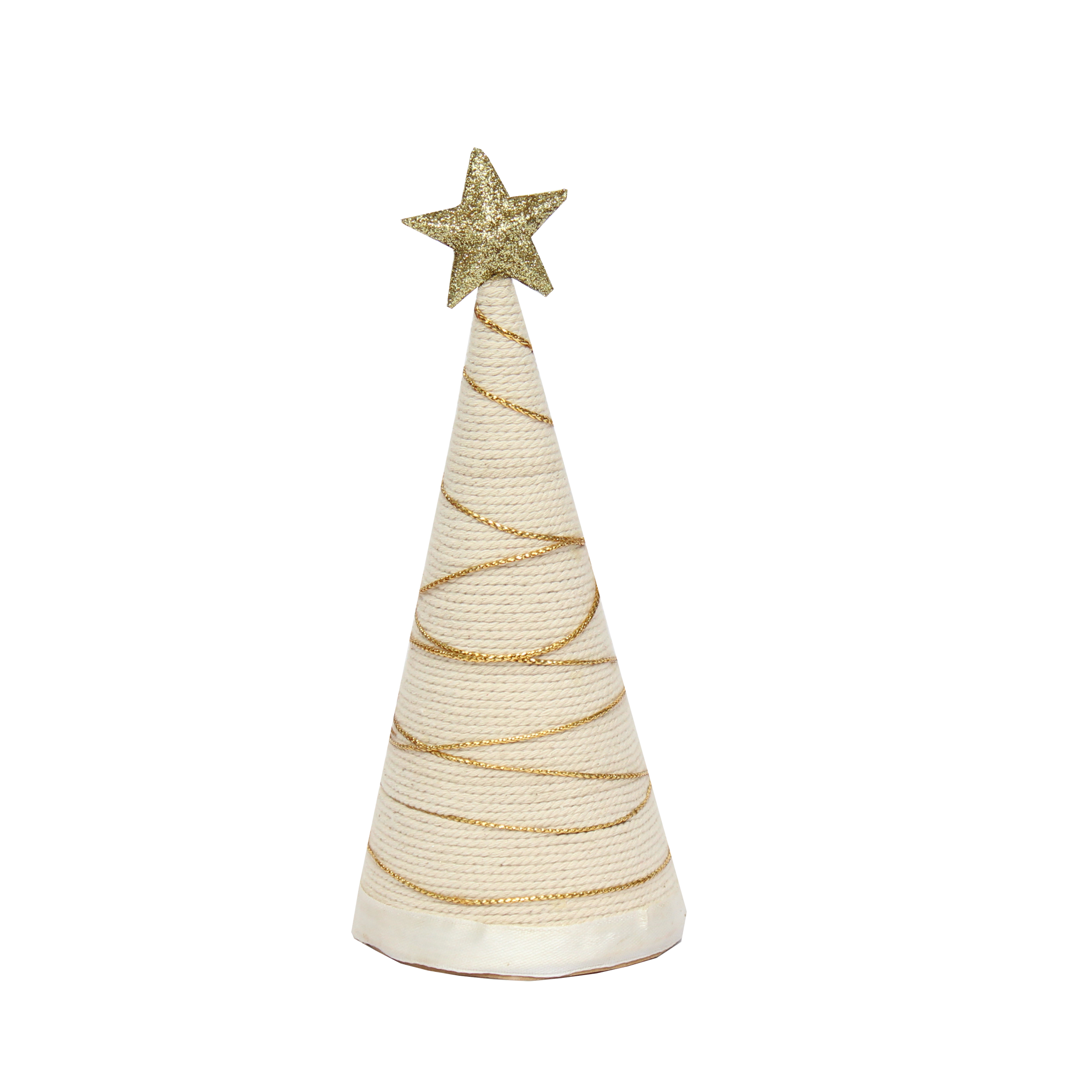 Handmade Conical Christmas Tree - Cotton Thread, Height 8 X Width 3inch, 1pc