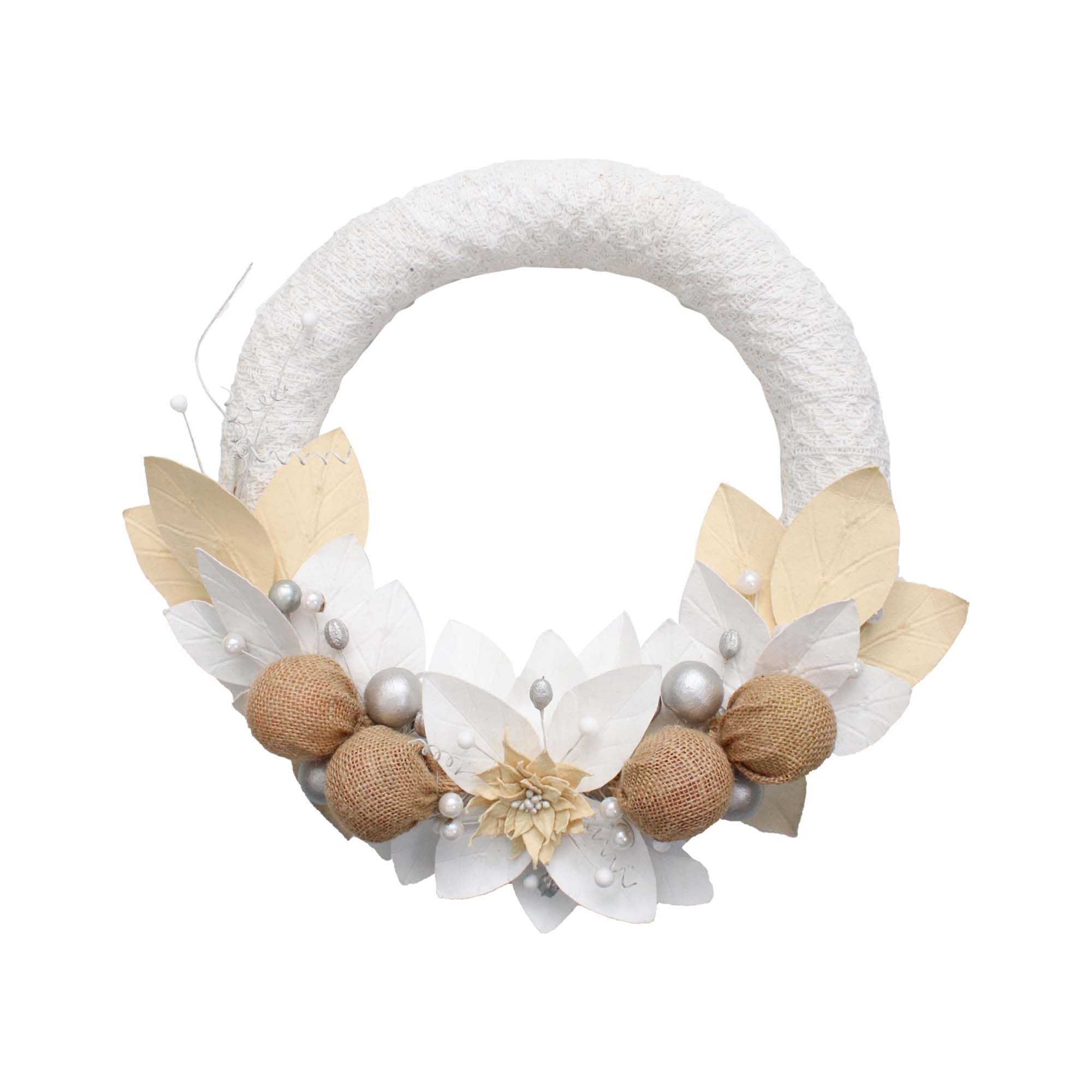 Handmade Christmas Floral Wreath - 12inch, 1pc