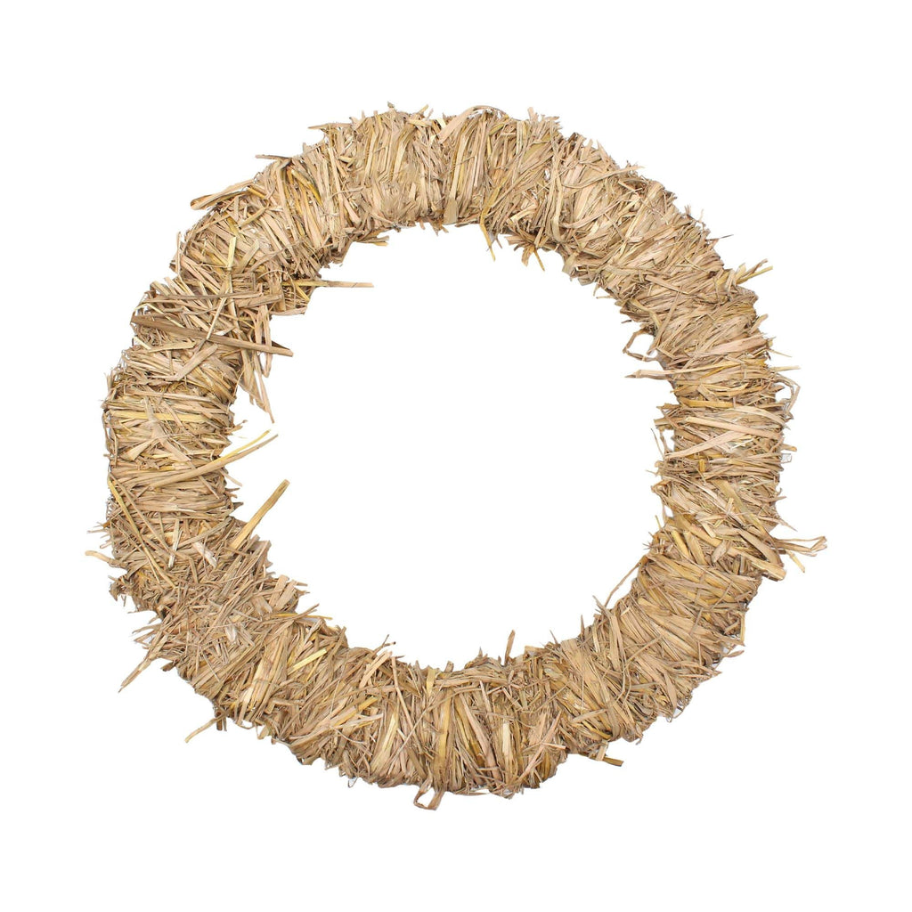 Handmade Christmas Wreath - 14inch, Natural Hay, 1pc