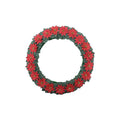 Handmade Christmas Wreath - Festive Poinsettia, 10inch,  1pc