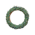 Handmade Christmas Wreath - Decorted Leaf, 10inch, Natural Jute Base, 1pc