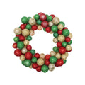 Handmade Christmas Wreath - 14inch,  Fabric Bauble with Sequins, 1pc