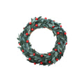Handmade Christmas Wreath - 10inch, Berries and Leaves, 1pc