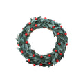 Handmade Christmas Wreath - 12inch, Berries and Leaves, 1pc