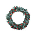 Handmade Christmas Wreath - 14inch, Berries and Leaves, 1pc