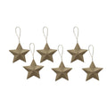 Handmade Christmas Ornaments - 3D Kraft Stars, 2.5inch, 6pc