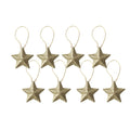 Handmade Christmas Ornaments - 3D Glitter Stars, 2inch, Gold, 8pc