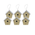 Handmade Christmas Ornaments - Glitter Bird house, Height 2 X Width 2 X Length1.18inch, Gold, 6pc