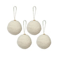 Handmade Christmas Ornaments - Cotton Thread Baubles, 60mm, 4pc