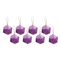 Handmade Christmas Trapezoid Hanging Glitter Ornaments, 45mm, Purple, 8pc