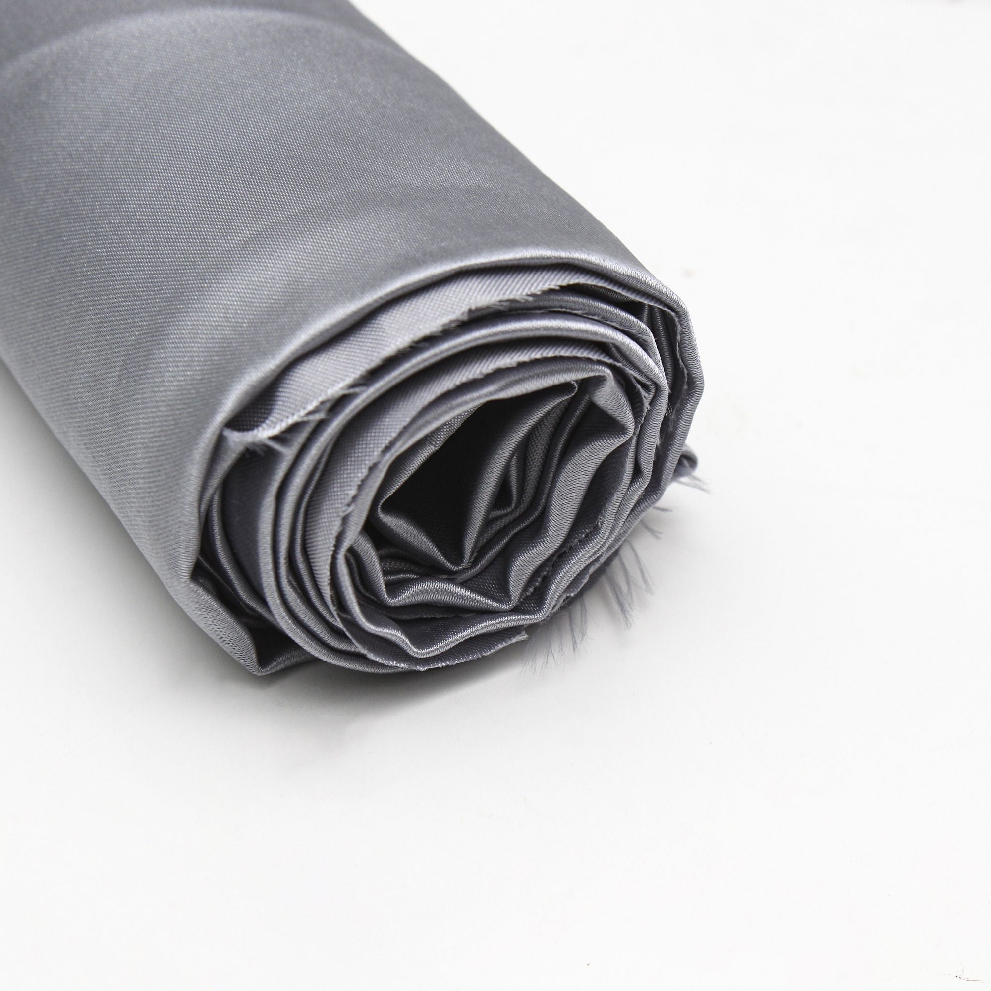 Christmas  Decortive Elements - Satin Fabric, Silver, 1m