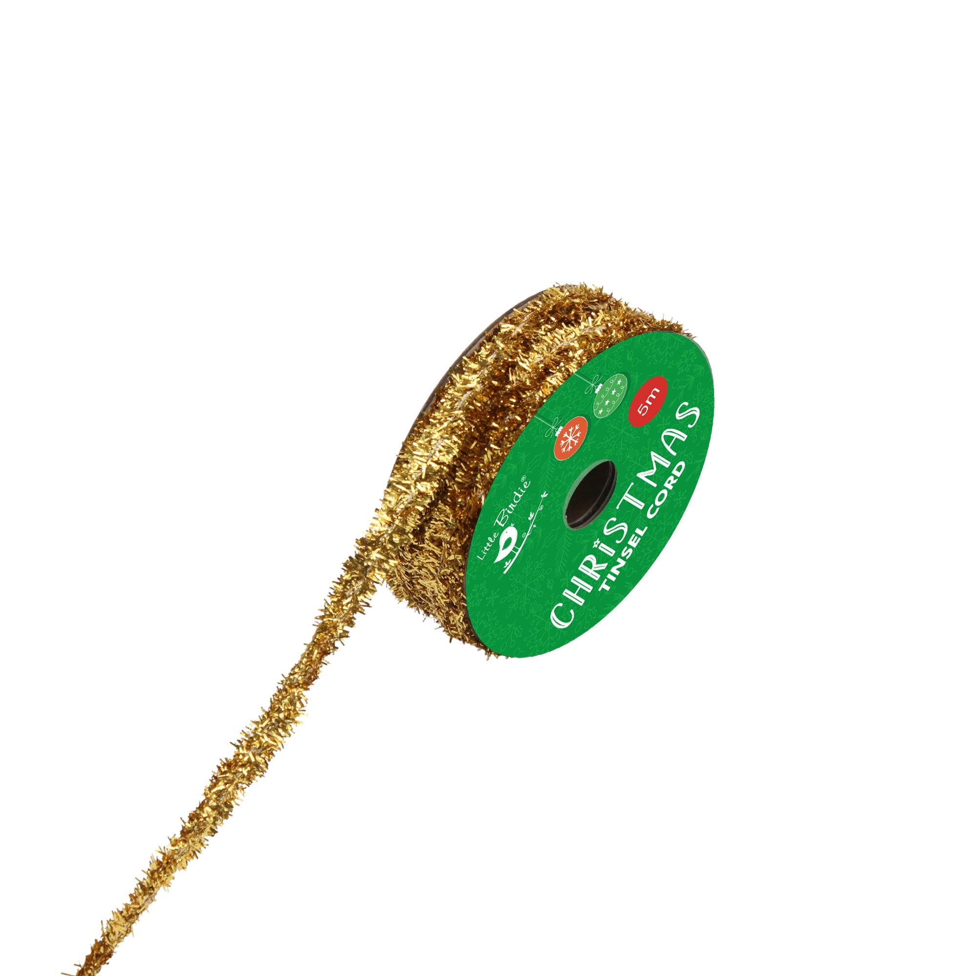 Christmas Tinsel Cord Gold 5m