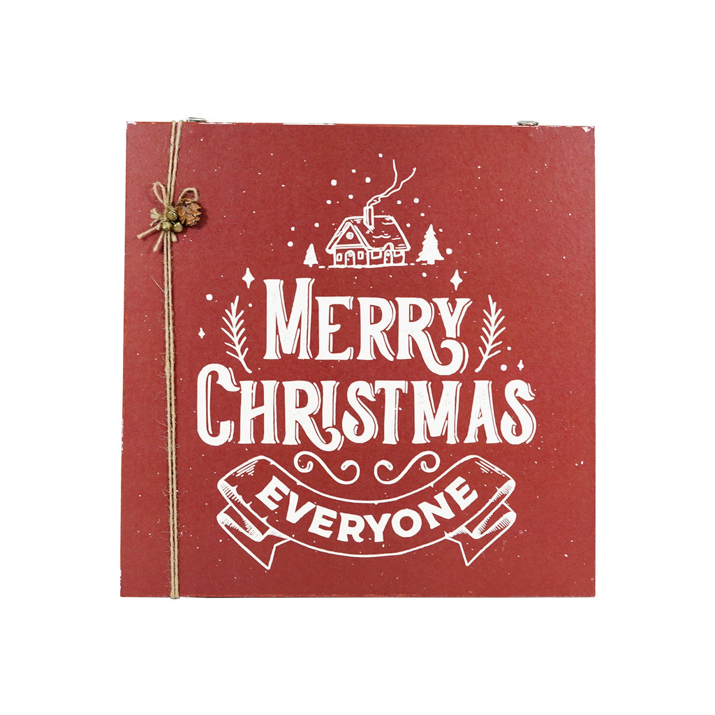 Christmas Home Decor MDF Panel 12mm - Merry Christmas, 12 X 12inch, 1pc