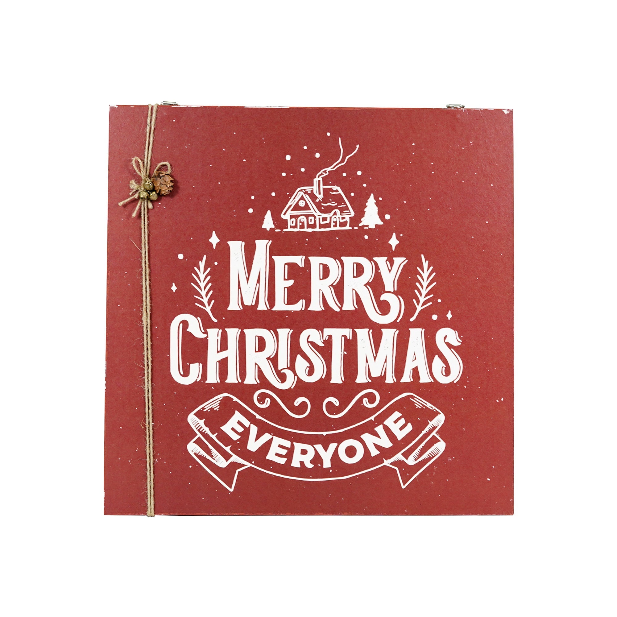 Christmas Home Decor MDF Panel 12mm - Merry Christmas, 12 X 12inch, 1pc