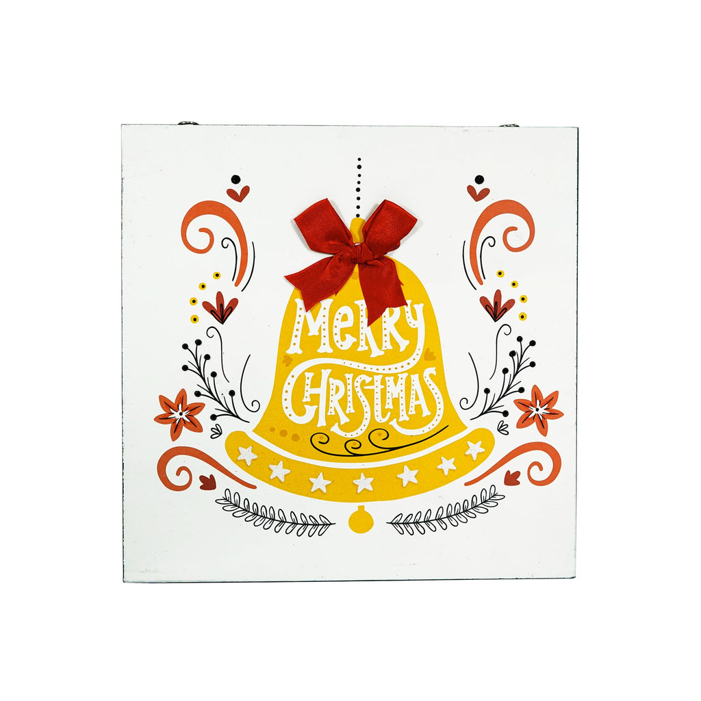 Christmas Home Decor MDF Panel 12mm - Jingle Bell, 12 X 12inch  1pc