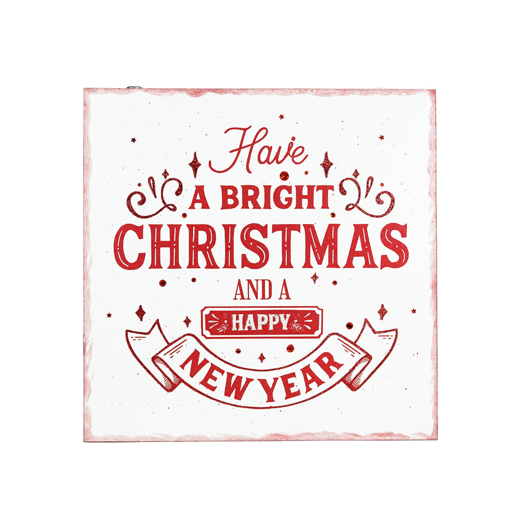 Christmas Home Decor MDF Panel 12mm - Bright Christmas, 12 X 12inch, 1pc
