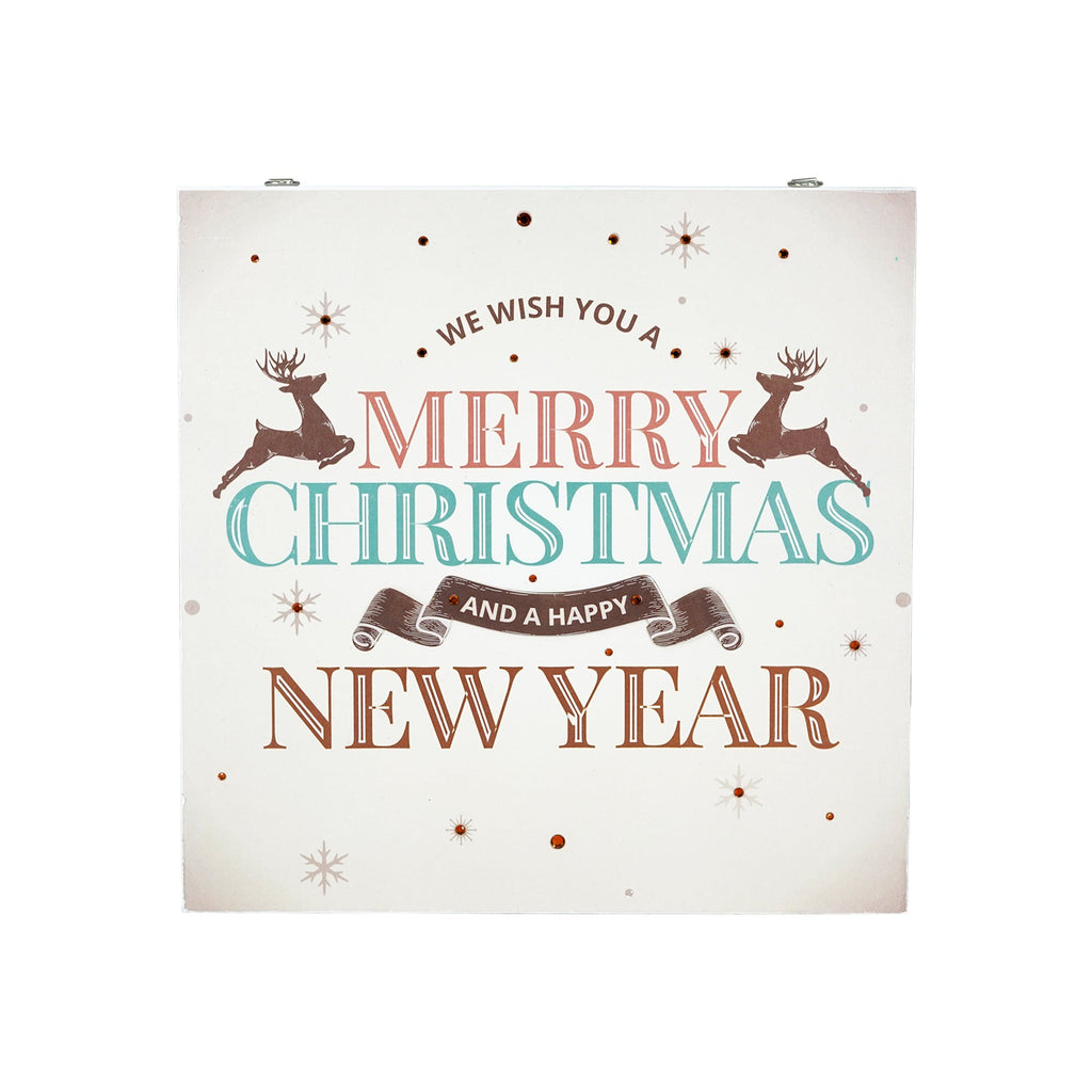 Christmas Home Decor MDF Panel 12mm -  Merry Christmas Wishes, 12 X 12inch, 1pc