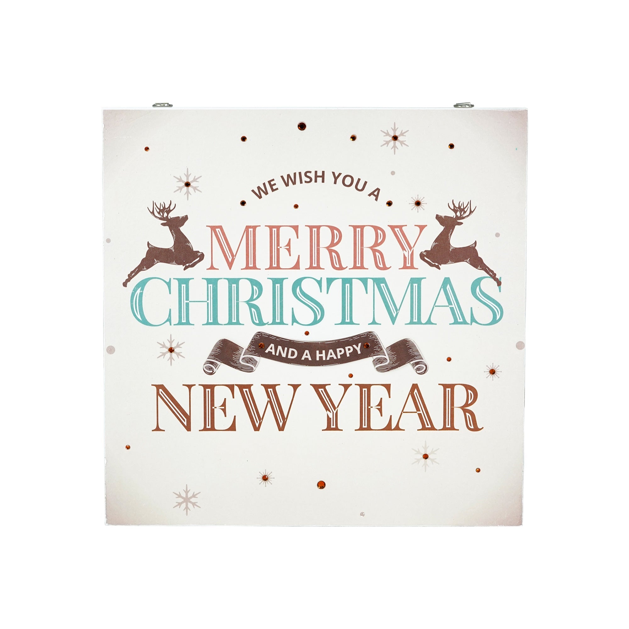 Christmas Home Decor MDF Panel 12mm -  Merry Christmas Wishes, 12 X 12inch, 1pc