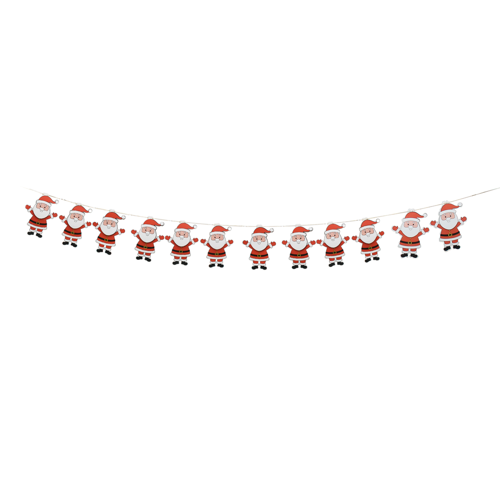 Decorative Christmas Banner - Festive Santa, 12pc