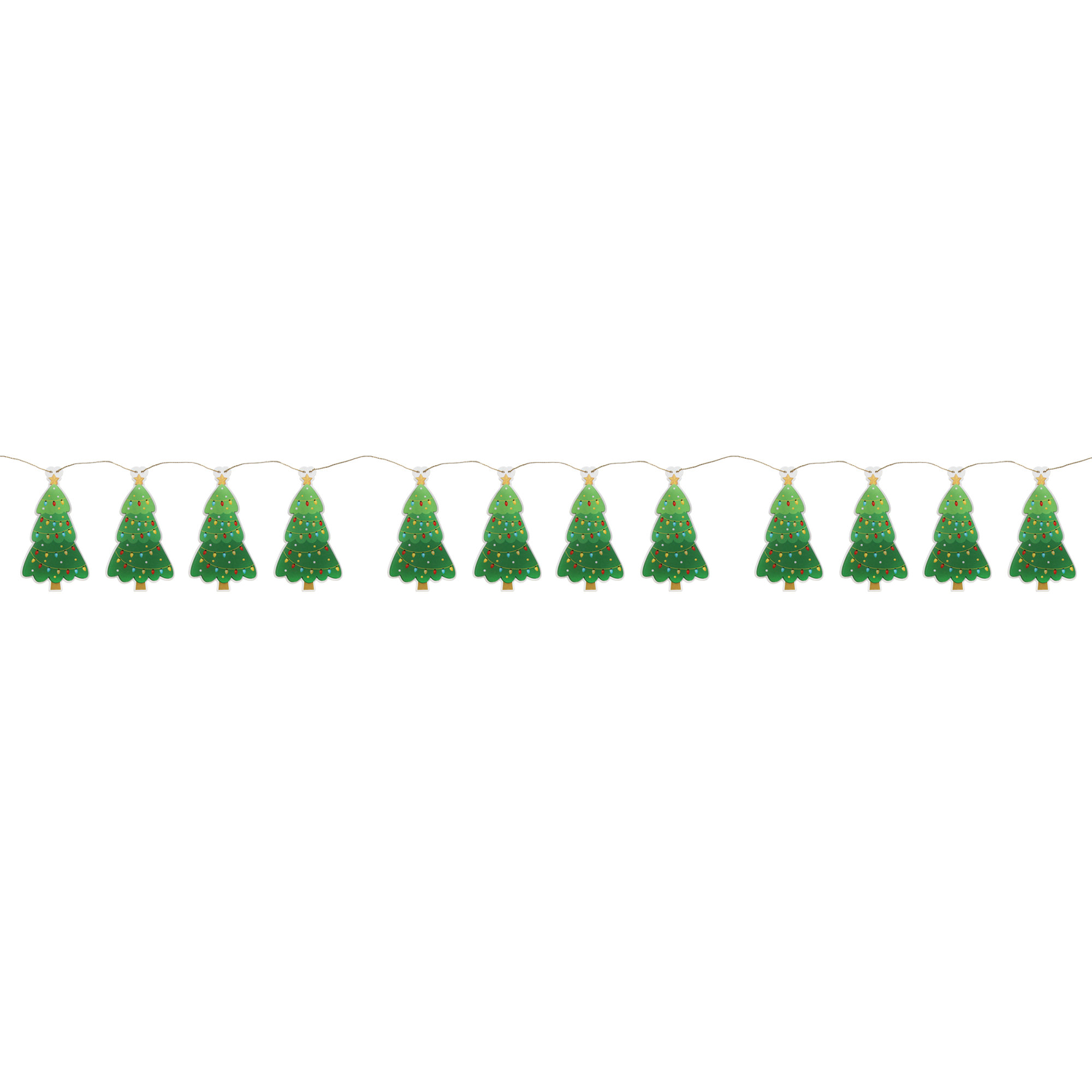 Decorative Christmas Banner - Festive Tree 12pc