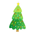 Foil Printed MDF Christmas Wall Hanging Decor - Christmas Tree W10 x H 18.5 x D0.07inches, 1pc