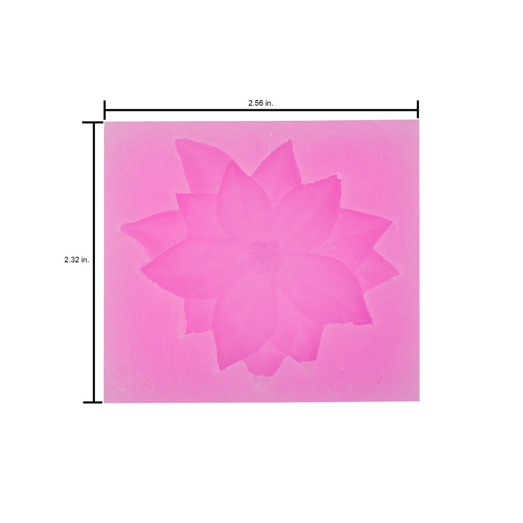 Silicone Mould Poinsettia - W 2.56 X L 2.32inch, D - 12mm, 1pc