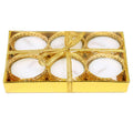 Decorative Golden Tealight Candles 6pcs