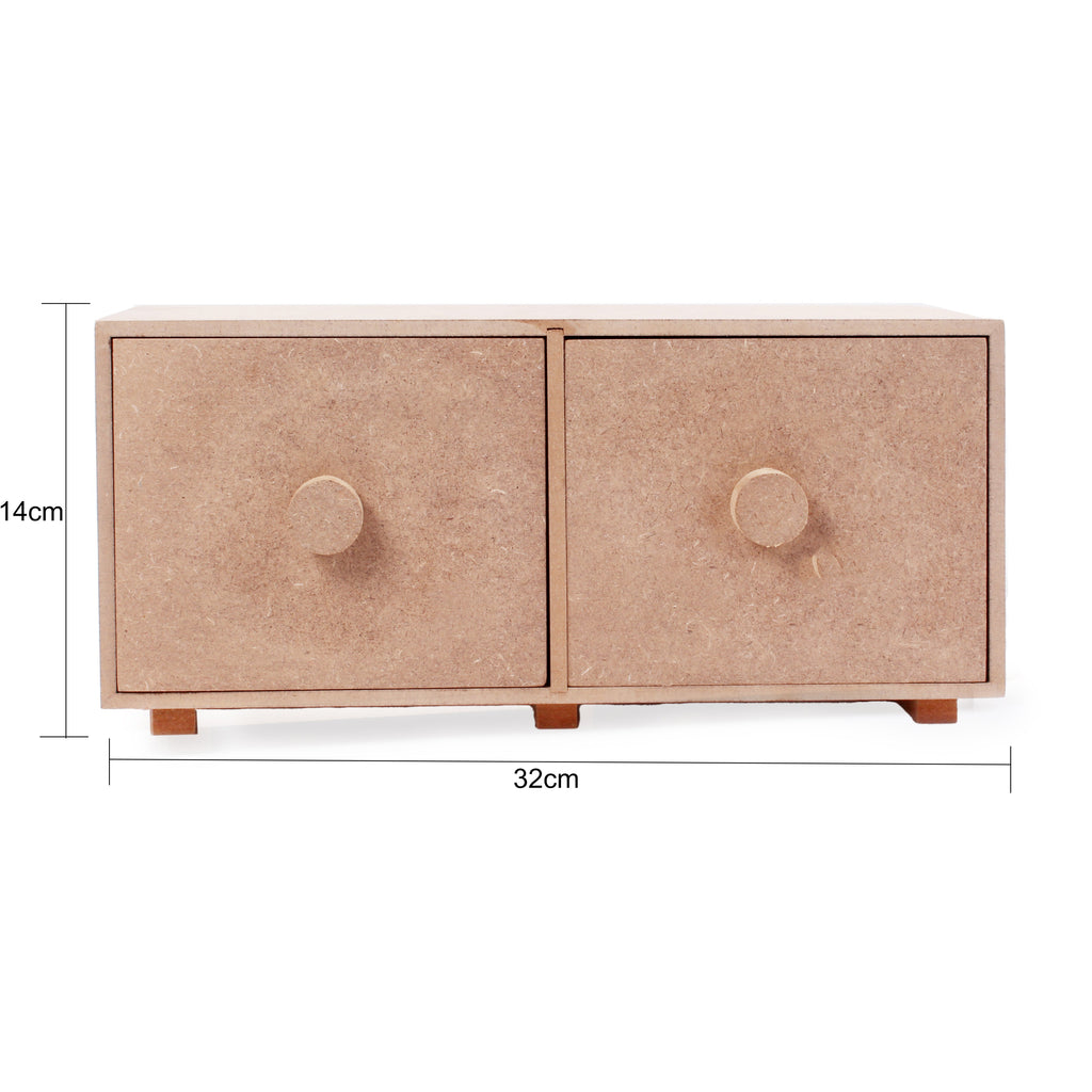 MDF Desk Drawers 2Compartments W12.6 X H5.5 X D4.9Inch 5.5Mm Thick 1Pc Lb