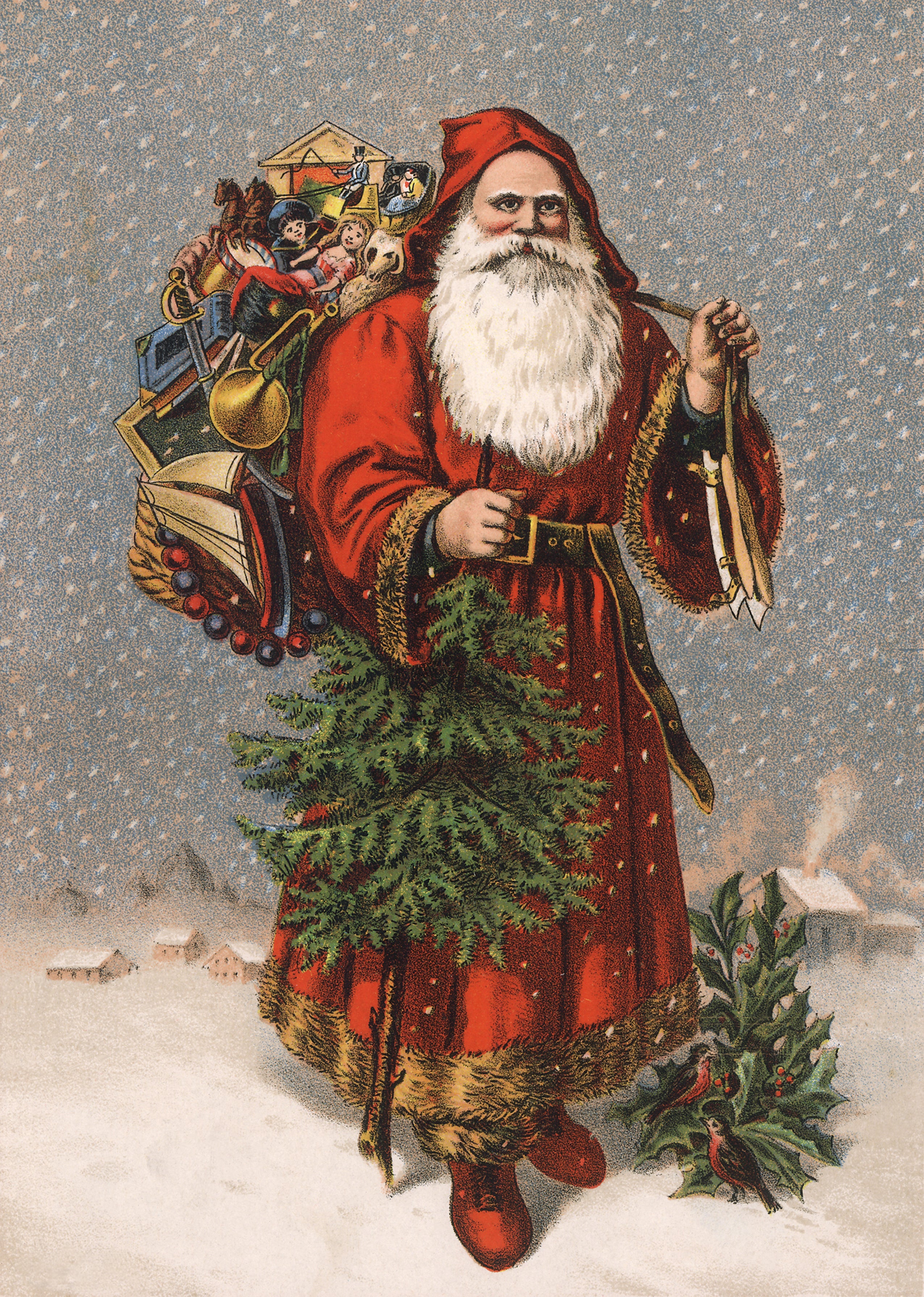 Filament Decoupage Father Christmas A4 2 Designs 2Sheets