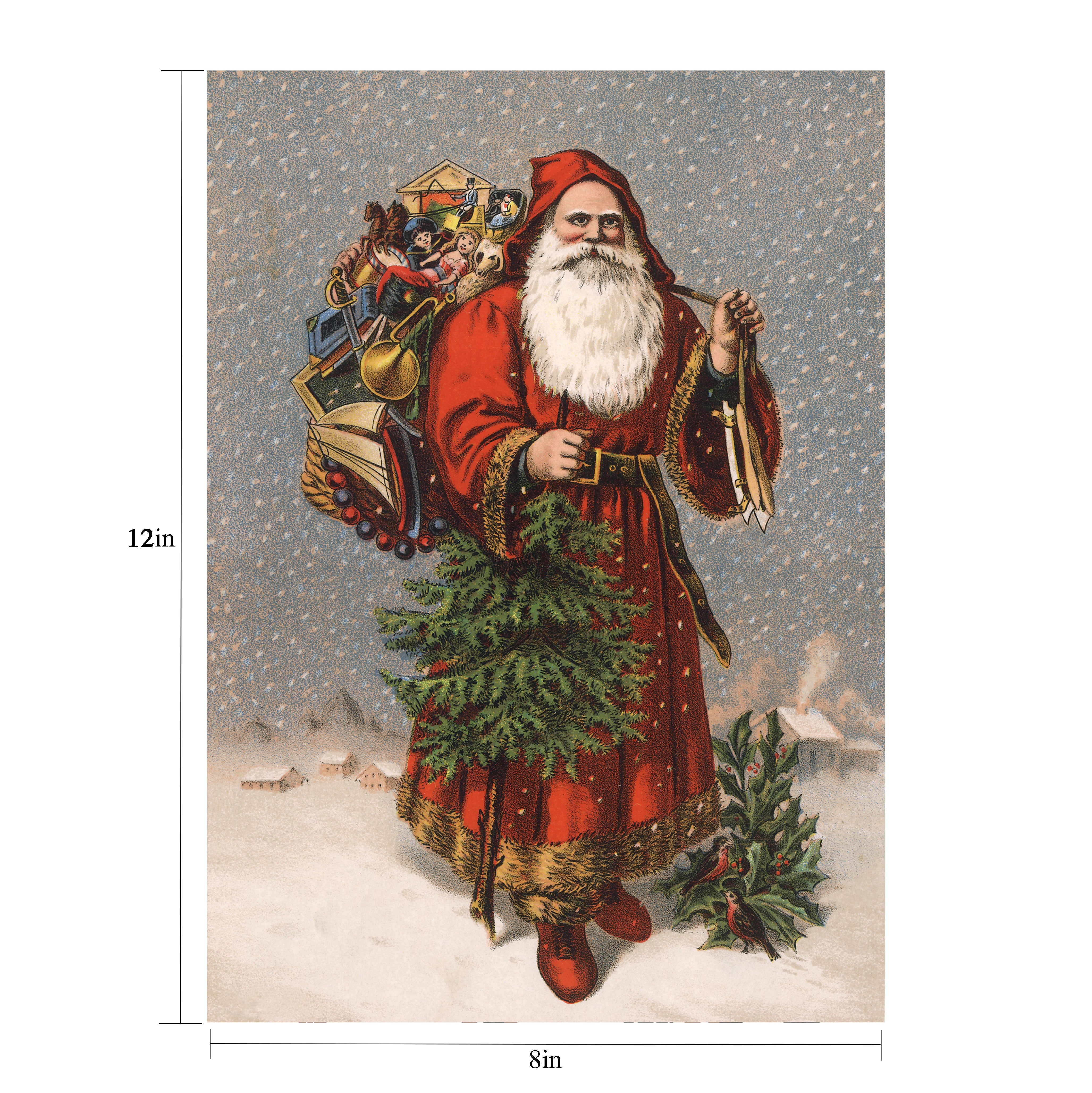 Filament Decoupage Father Christmas A4 2 Designs 2Sheets