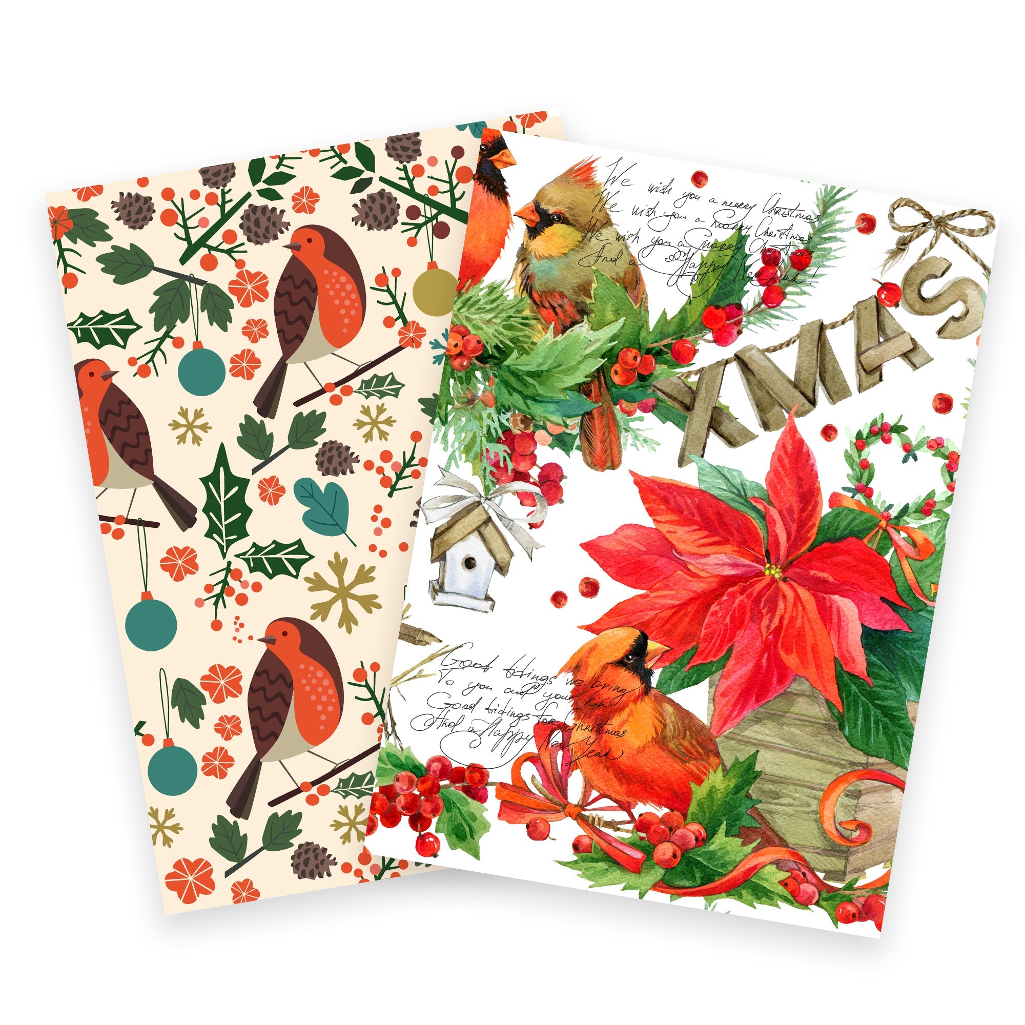 Filament Decoupage Christmas Robin A4 2 Designs 2Sheets