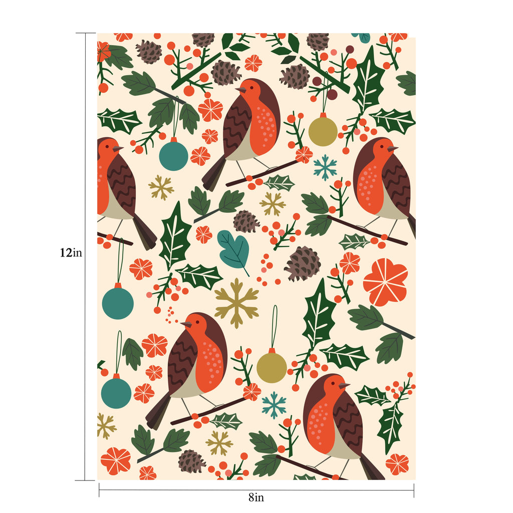 Filament Decoupage Christmas Robin A4 2 Designs 2Sheets
