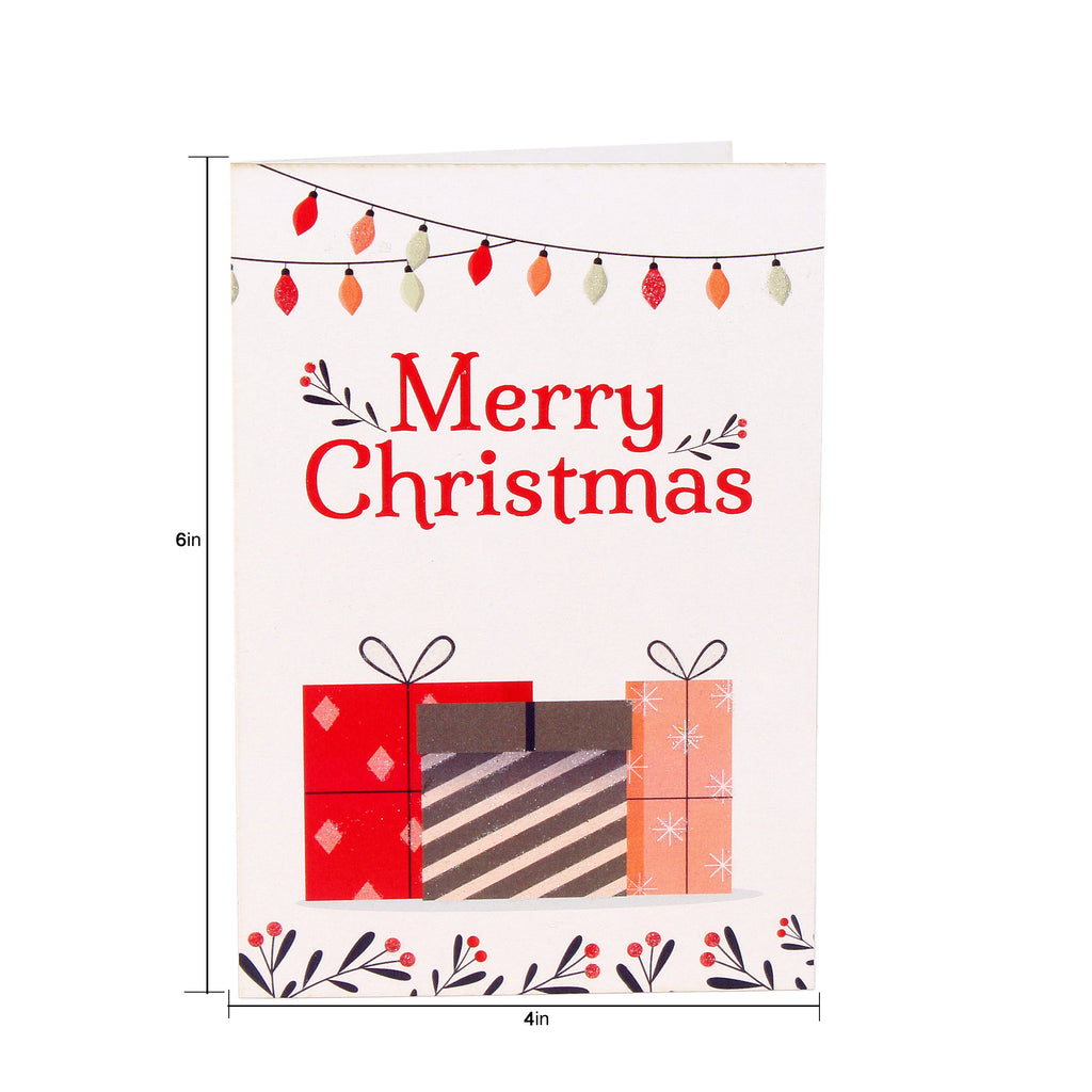 Christmas Greeting Card & Envelope Joy 4 X 6inch 2pc