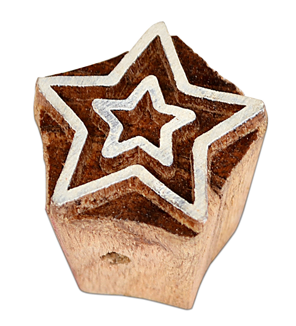 Hand Carved Wooden Printing Block Twin Star 1pc
