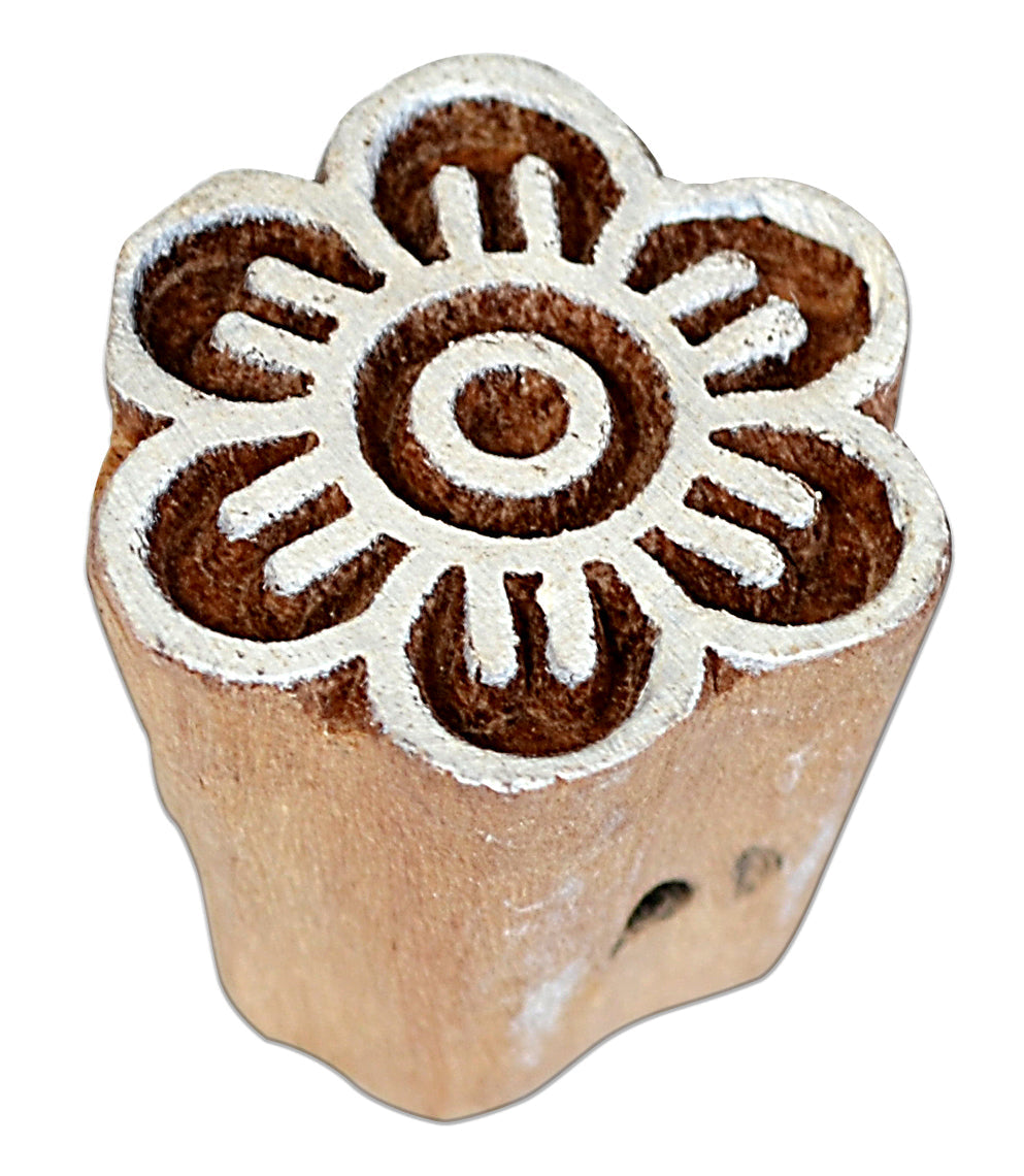 Hand Carved Wooden Printing Block Blooming 1pc